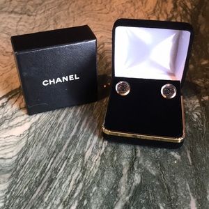 Authentic Chanel Mirrored Pushback Earrings